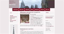 Desktop Screenshot of evangelischekirche-denhaag.nl