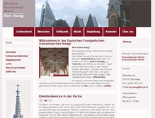 Tablet Screenshot of evangelischekirche-denhaag.nl